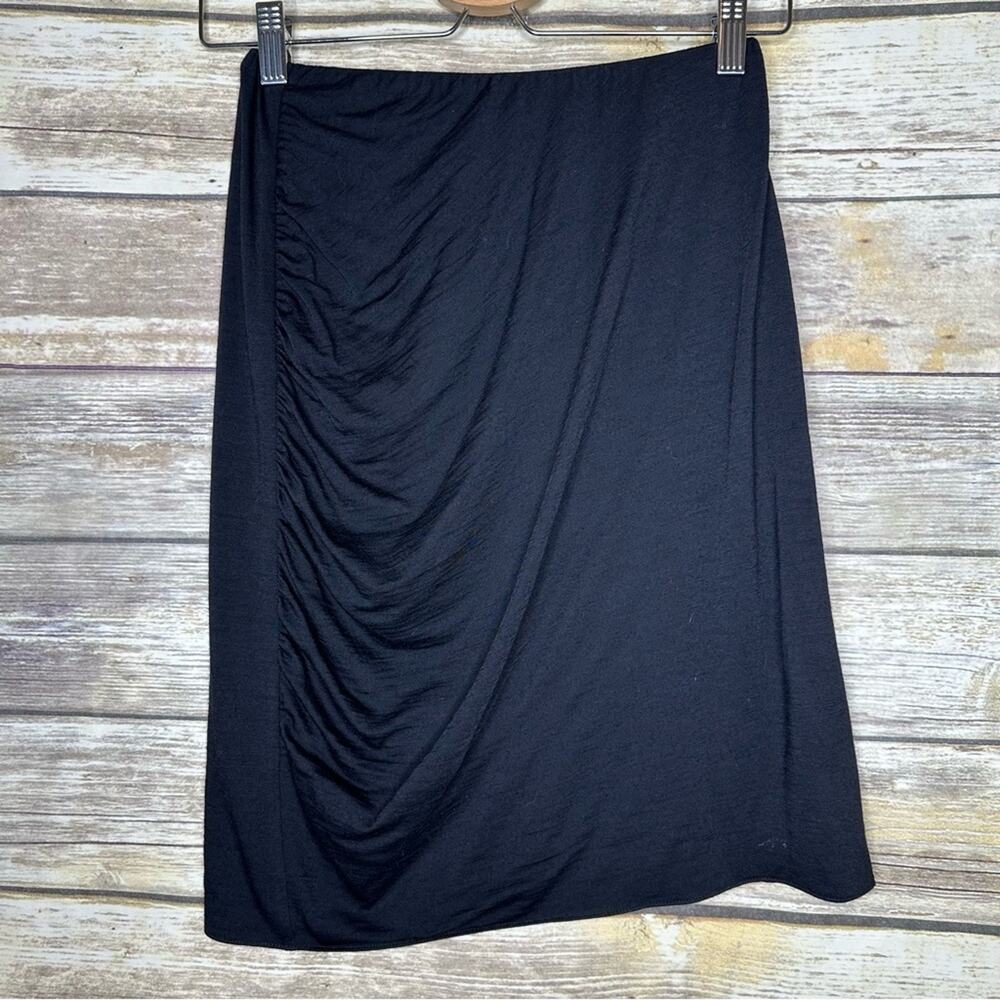 Peter Cohen Petite 100% wool ruched mini skirt